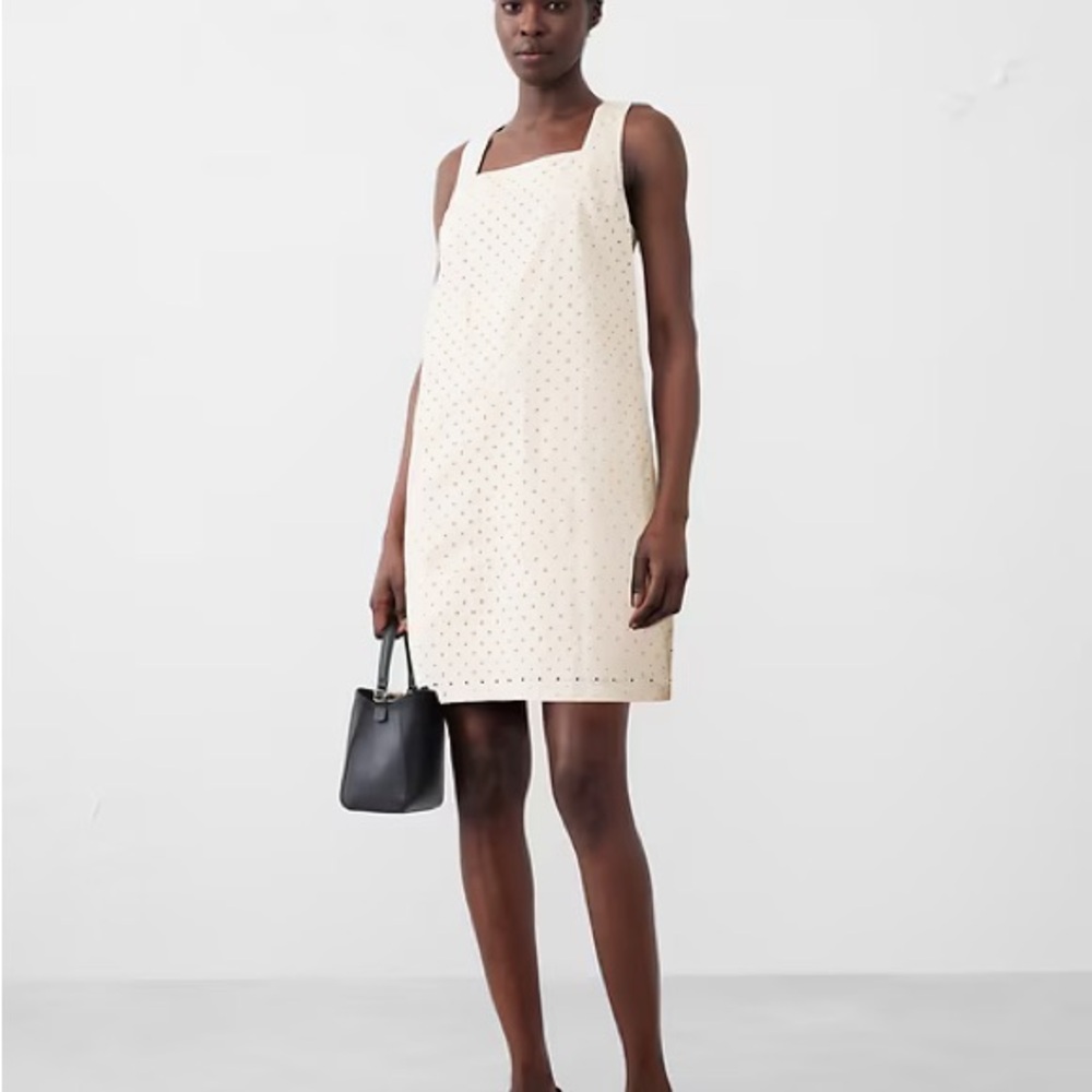 Banana Republic Factory Cream Eyelet Dress NWT
